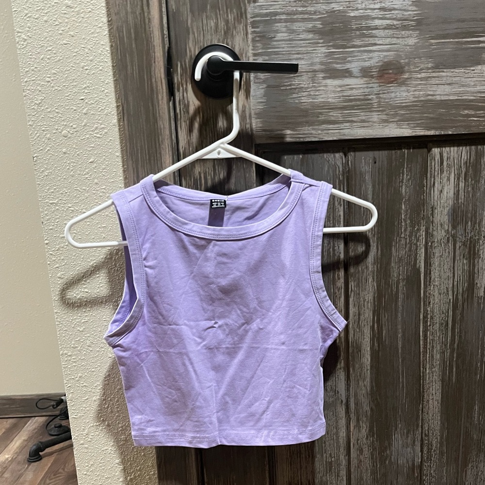 Purple Shein Cropped Tank Top
